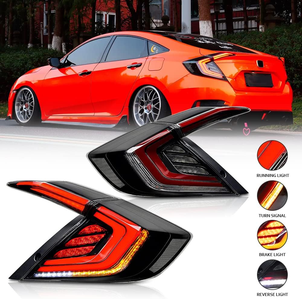 Luces Traseras LED Ahumadas Honda Civic Sedan / Touring / Sport / EX / EXL / LX 2016-2021.