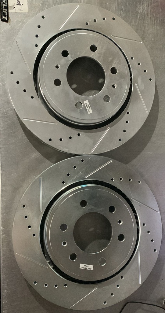 Par de discos de freno delant perforados, ranurados, ventilados Ford F150 10/16, Expedition 07/19
