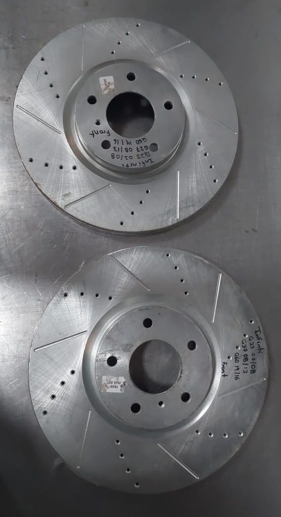 Disco delantero perforados y ventilados para Nissan infiniti G35/G37/G60 2003-2016