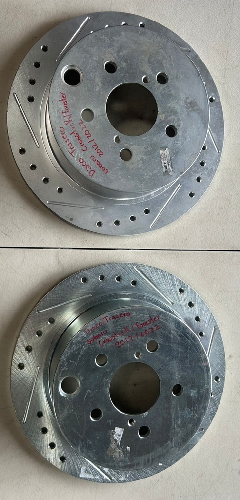 Discos traseros Perforados para Subaru Impreza 2012 al 2023 / Crosstrek 2016 al 2023 / Forester 2014 al 2018 Diámetro: (274mm)