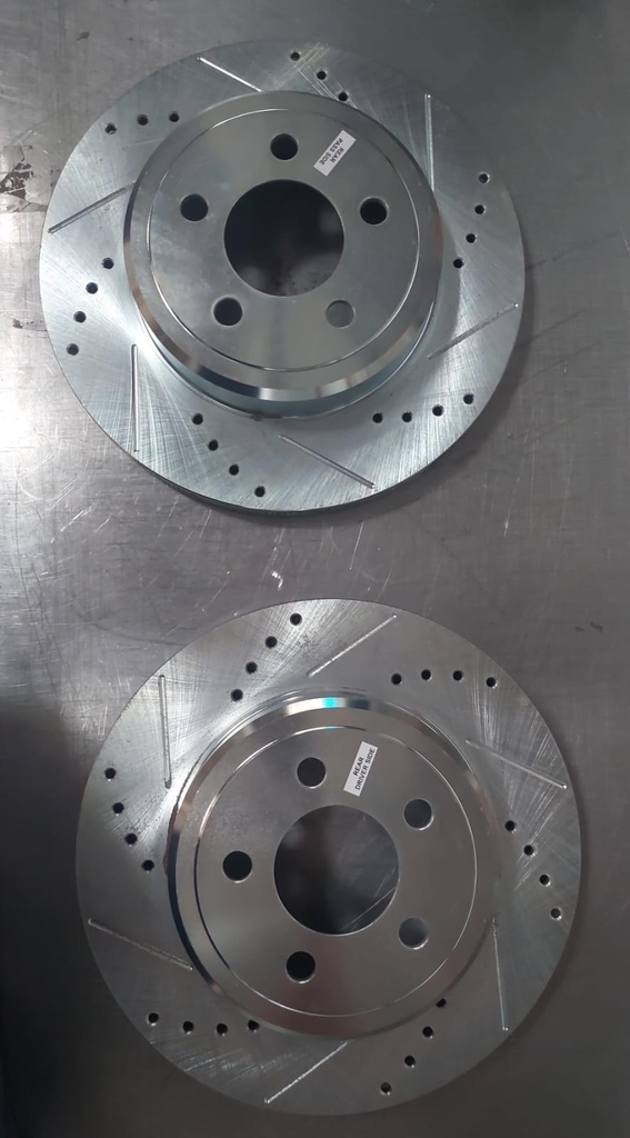 Disco trasero derecho y izquierdo perforado ventilado para DoDGE Challenger/Charger 2011-2022