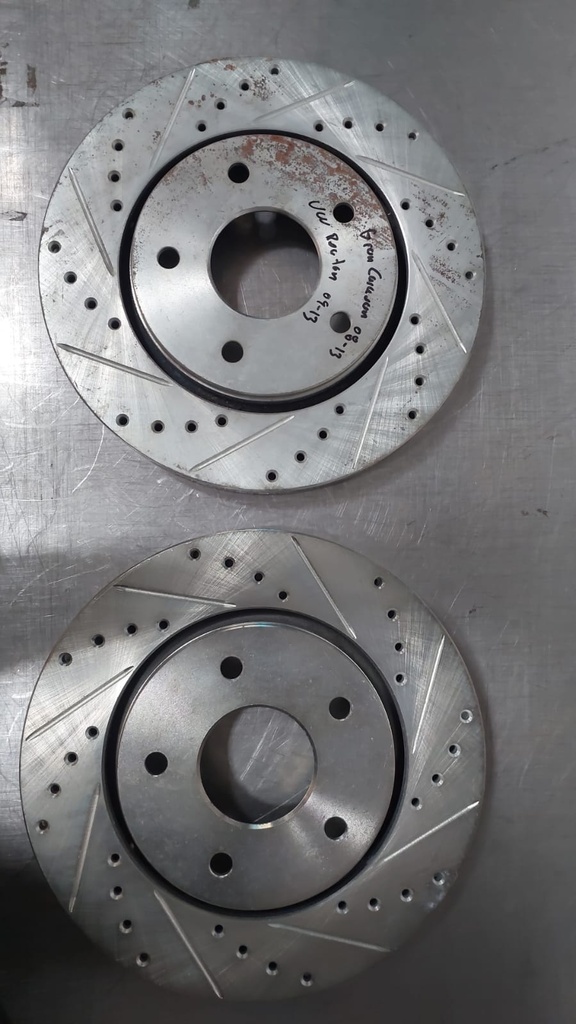 Disco delantero derecho e izquierdo perforados ventilados para Dodge Journey/VW Routan 2009-2014