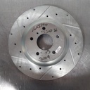 Disco delantero izquierdo perforado ventilado para Nissan 350Z 03-09