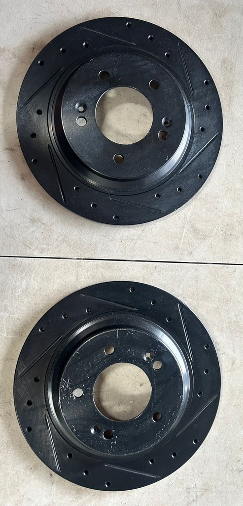 Disco trasero Perforado / Sólido con freno de estacionamiento eléctrico para Hyundai Elantra GT 2018 al 2020 / Sonata 2015 al 2019 / Azera 2016 al 2017