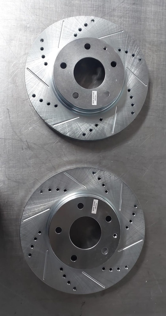 Discos de freno delanteros ventilados perforados para Mazda 3 2014-2016