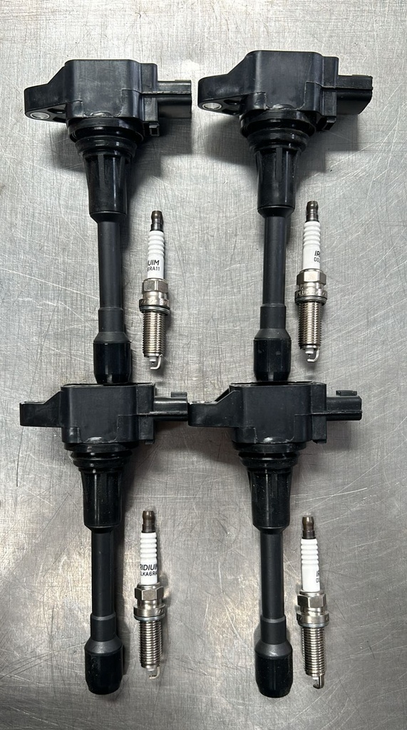 Juego de bobinas de encendido y bujías para Nissan 1.6L / 1.8L Versa 2012 al 2019 / Kicks 2013 al 2023