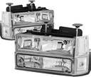 Luces Delanteras Cromadas Chevrolet Silverado / Tahoe / Suburban de 1988-1998 (Juego Completo)