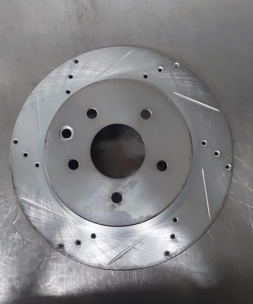 Disco trasero ventilado perforado para Nissan Maxima/370Z/QX50 14-23