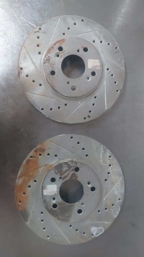 Discos delanteros ventilados perforados para Acura TSX 12-14