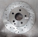 Disco delantero izquierdo ventilado perforado para Mercedes Benz C250 12-15
