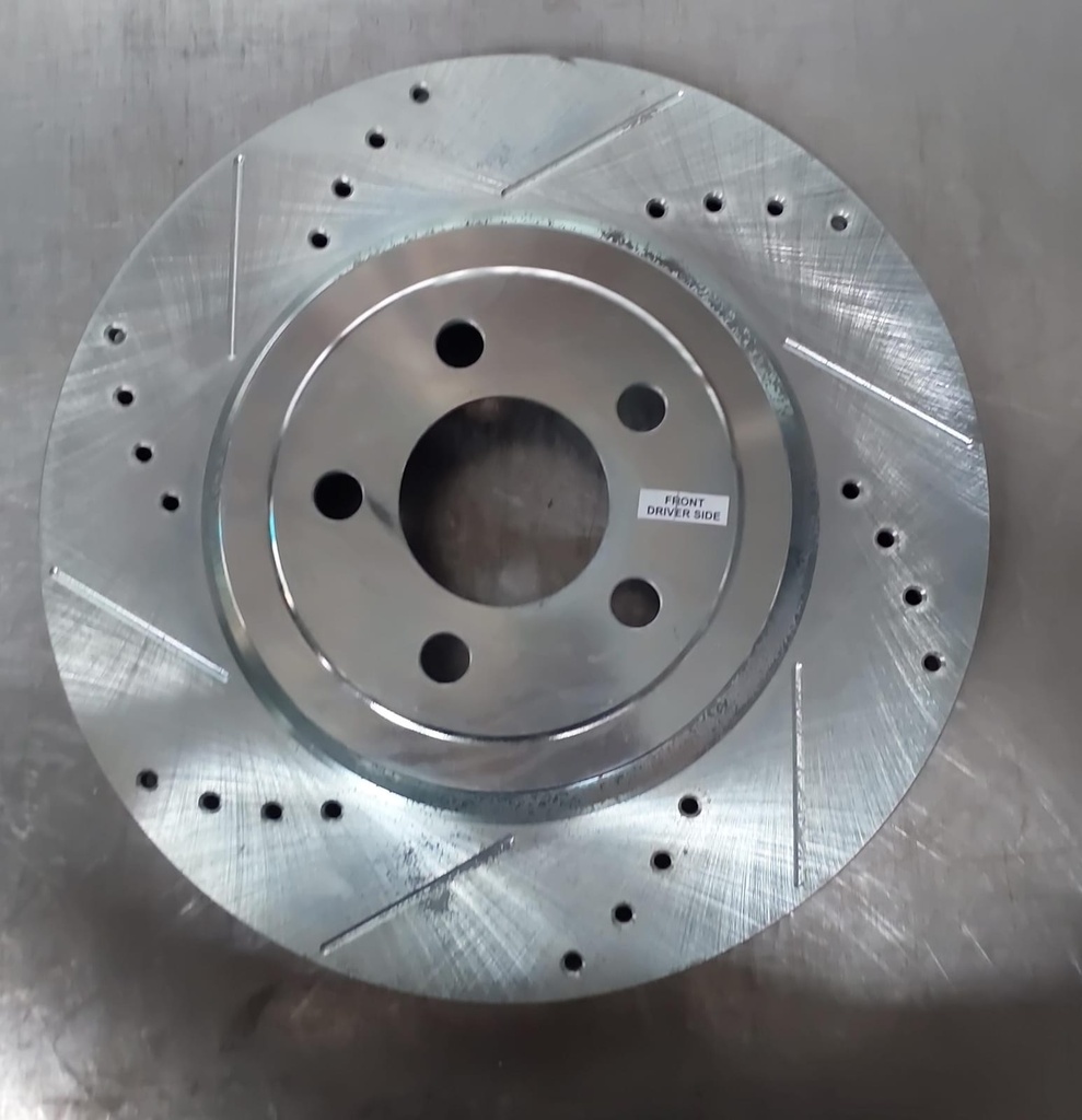 Disco delantero izquierdo ventilado perforado para Dodge Challenger GT 17-18
