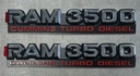 Emblemas Laterales para Fender de Dodge Ram 3500 Cummins Turbo Diesel de 1994-1998.