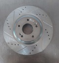 Disco delantero izquierdo ventilado perforado para Hyundai Azera 12-17