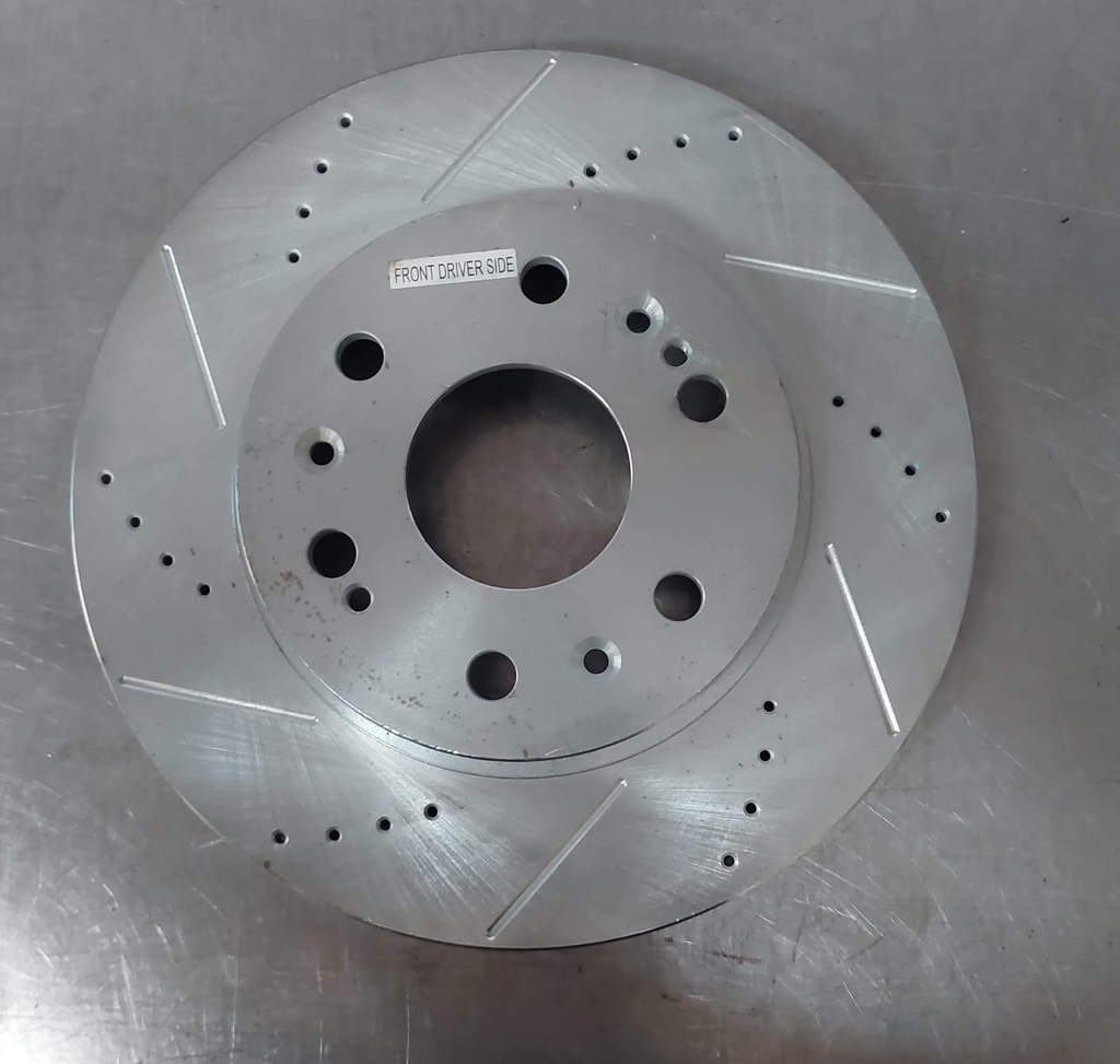 Disco delantero izquierdo ventilado perforado para Chevrolet Avalanche/Silverado/Tahoe/Suburban 07-17