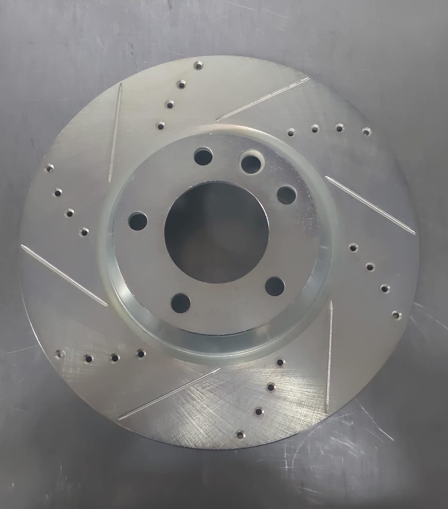 Disco delantero derecho perforado ventilado para Audi Q7 2008-2015