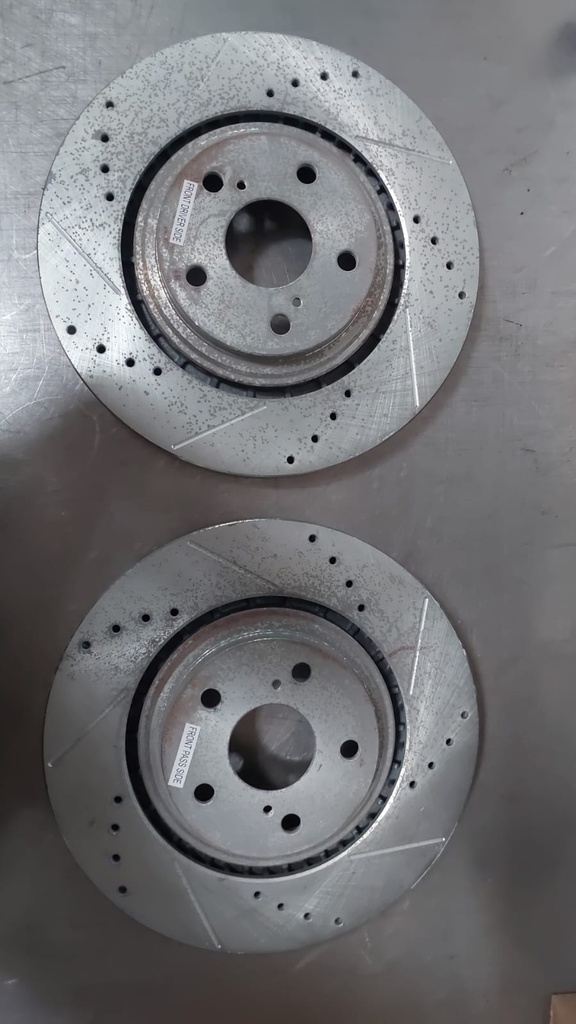 Discos delanteros ventilados perforados para Toyota Highlander 08-13