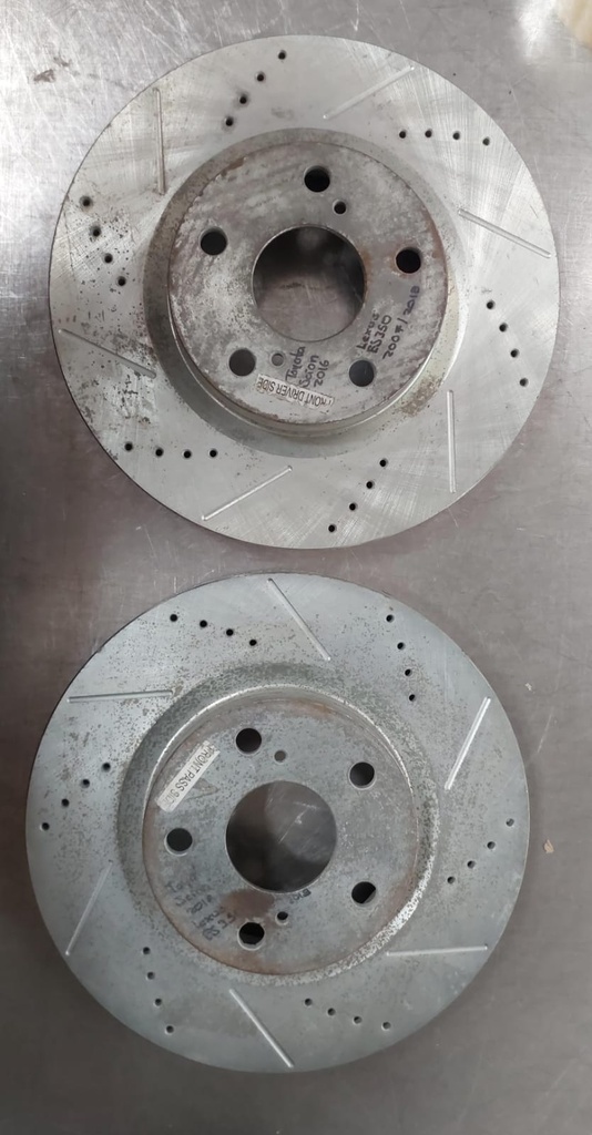 Discos delanteros ventilados perforados para Toyota Scion/Lexus ES350 07-18