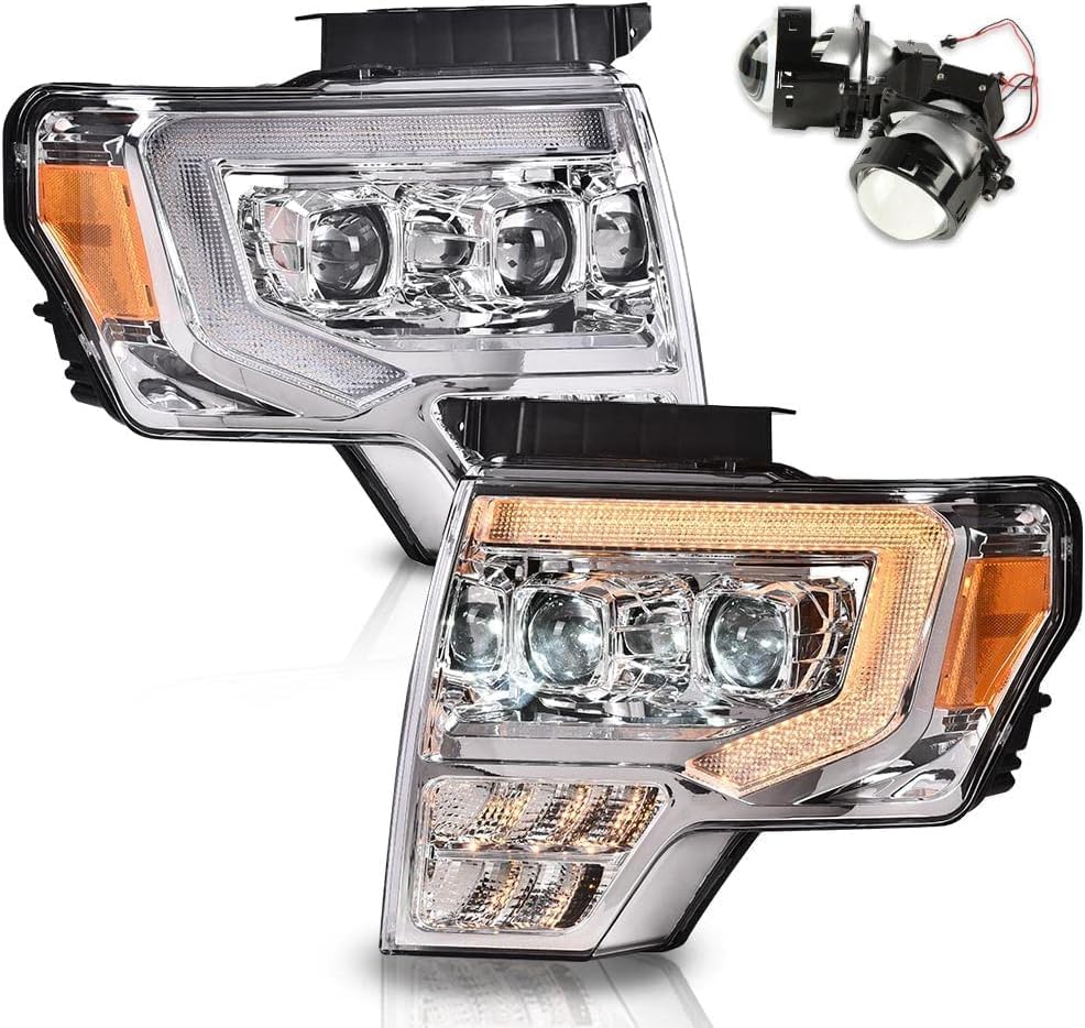 Luces Delanteras LED DRL / Doble Proyector de Luz para Ford F150 2009-2014