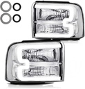 Luces Delanteras LED DRL Cromadas Ford F 250 / F350 / F450 / F550 2005-2007.