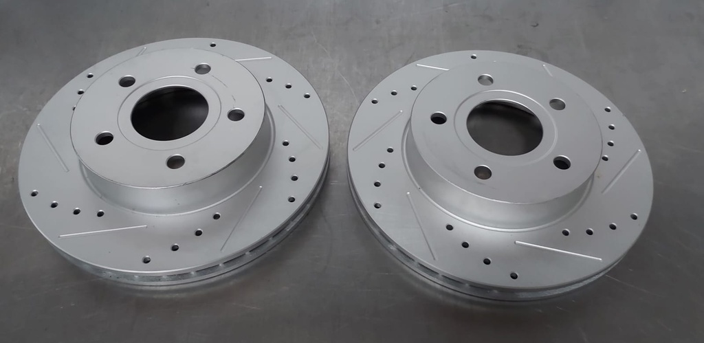 Discos delanteros ventilados perforados para Jeep Grand Cherokee 4.0L, 4.7L 1999-2004