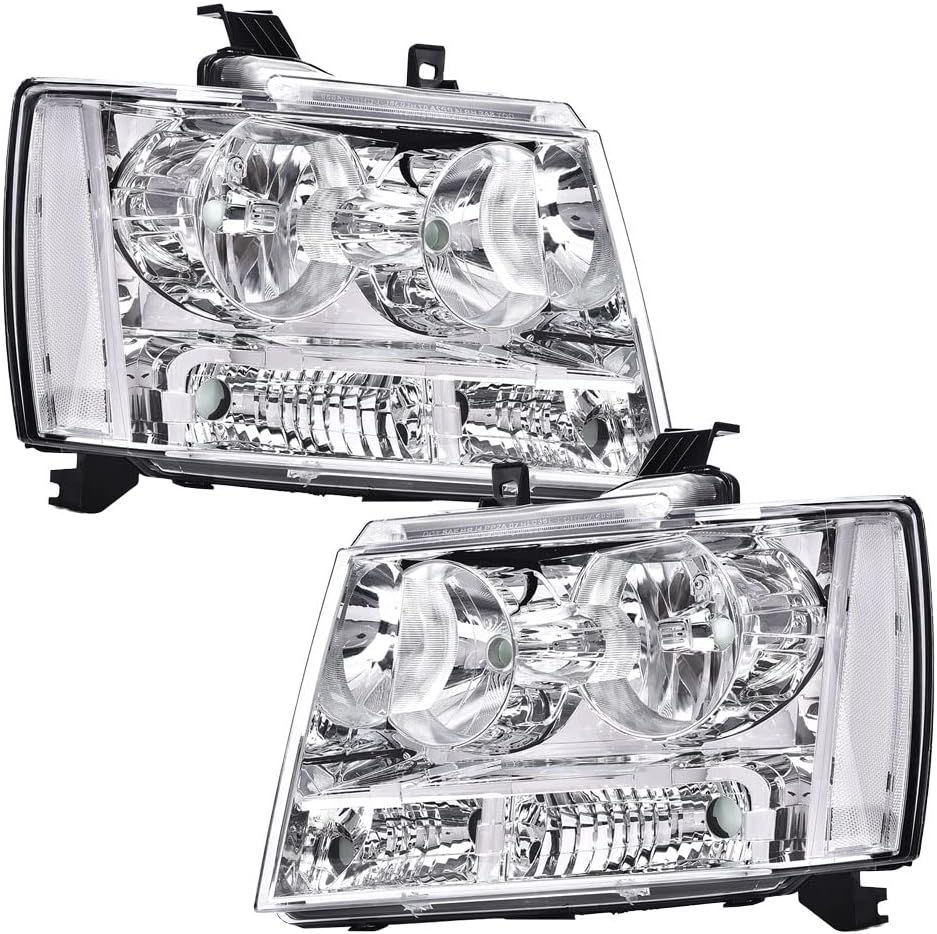 Luces Delanteras Cromadas Chevrolet Silverado 2007-2014 / Avalanche / Tahoe / Suburban 2007-2013.