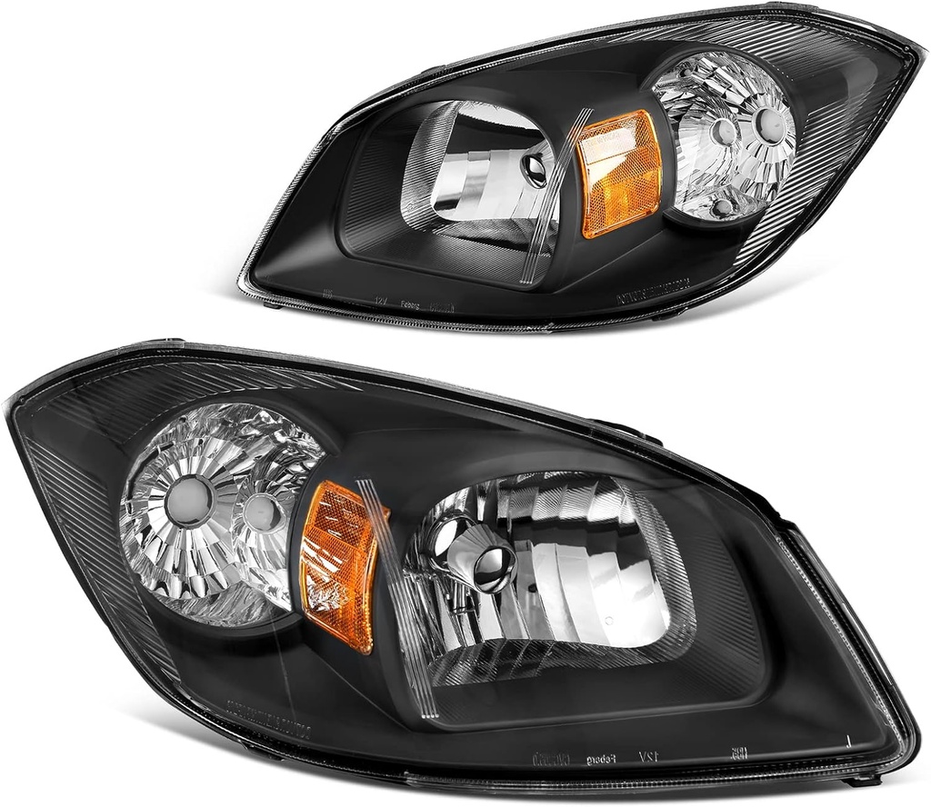 Luces Delanteras Carcasa Negra Chevrolet Cobalt 2005-2010 / Pontiac Pursuit 2005-2006 / Pontiac G5 2007-2009.