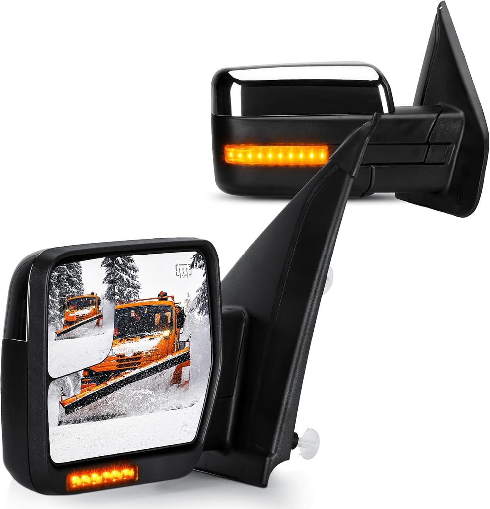Espejos Cromados / Calefacción / Luz de Señal Ford F150 2004-2014.