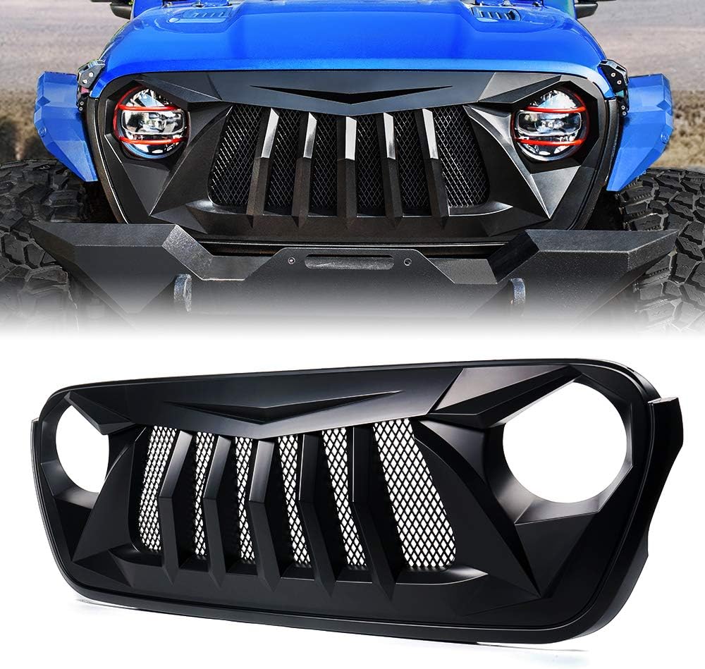 Parrilla Frontal Estilo Black Widow para Jeep JL / JT / Gladiator 2018-2023.