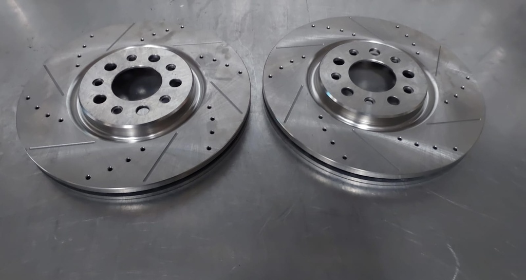 Discos delanteros perforados ventilados para Jeep Wrangler 2018-2022