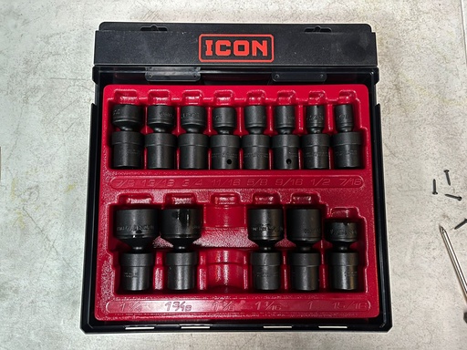 Set de cubos giratorios de 1/2". (13 PIEZAS)