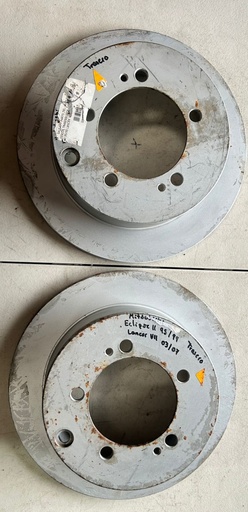 Discos traseros sólidos para Dodge Avenger 1995 al 2000 / Mitsubishi Eclipse 1995 al 2005 / Galant 1999 al 2003 / Lancer 2004 al 2006 / Outlander 2005 al 2006