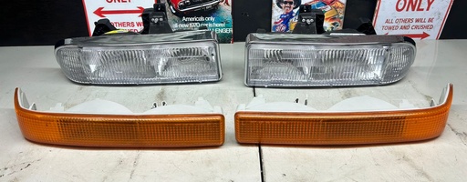 Luces delanteras cromadas para Chevrolet S10 / Blazer 1998 al 2004