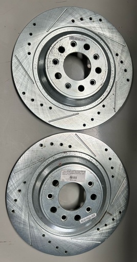 Discos traseros perforados para Jeep Cherokee 2014 al 2023 (diámetro: 320mm) (caliper de dos pistone