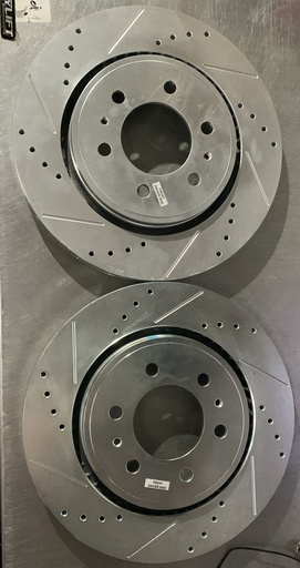 Par de discos de freno delant perforados, ranurados, ventilados Ford F150 10/16, Expedition 07/19