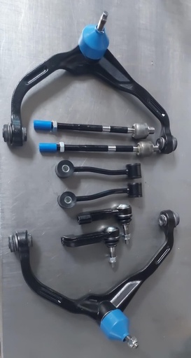 Kit de suspensión delantera de 8 piezas, brazo de control superior y conjunto de rótula, barra estabilizadora, extremo de barra de acoplamiento compatible con Dodge Nitro 2007