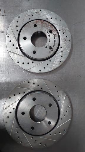 Disco delantero derecho e izquierdo perforados ventilados para Dodge Journey/VW Routan 2009-2014