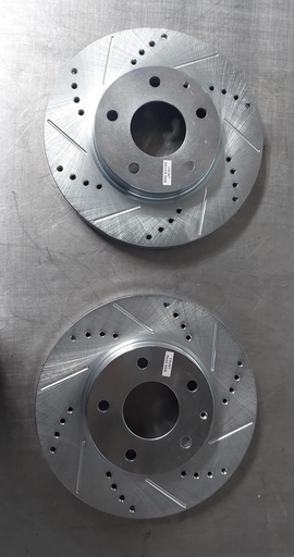 Discos de freno delanteros ventilados perforados para Mazda 3 2014-2016