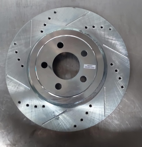 Disco delantero izquierdo ventilado perforado para Dodge Challenger GT 17-18