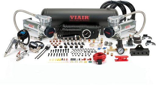 KIT de Aire a Bordo con Doble Compresor / 485C (200 PSI, 3.82 CFM, 40 amperios, 12 V con Tanque de 2.5 galones.