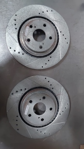 Discos delanteros ventilados perforados para Toyota Highlander 08-13