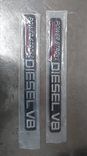 Emblemas laterales Power Stroke Diesel V8 Ford