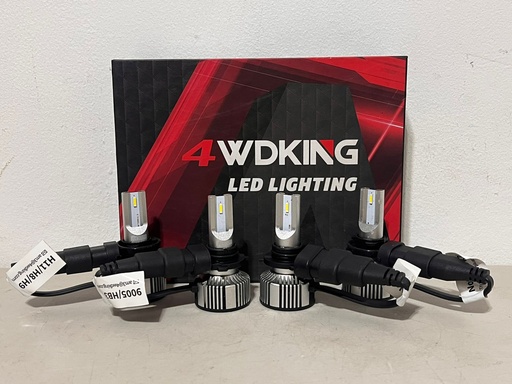 Juego de 4 Bombillas LED H11/H8/H9 (luz baja) / 9005/HB3 (luz alta) 60W / 20000 lúmenes 6500K / IP68.