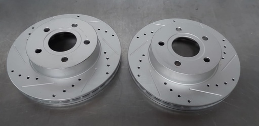 Discos delanteros ventilados perforados para Jeep Grand Cherokee 4.0L, 4.7L 1999-2004