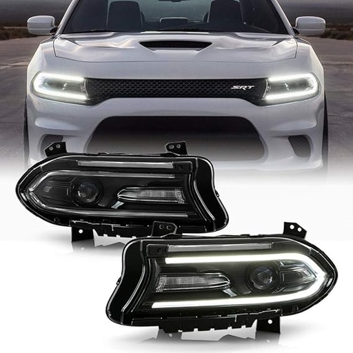 Luces Delanteras LED DRL Secuenciales Dodge Charger 2019-2023.