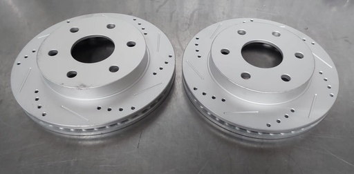 Discos delanteros ventilados perfdorados para Nissan Armada/Pathfinder/Titan 2004-2005